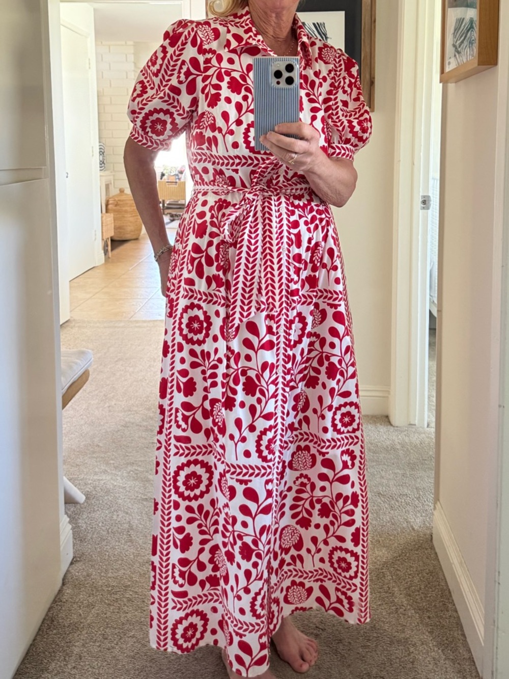 Boden red white floral dress! ❤️NEW!!